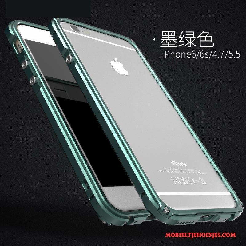 iPhone 6/6s Plus Hoesje Trend Doorzichtig Anti-fall Donkergroen Metaal All Inclusive Hoes