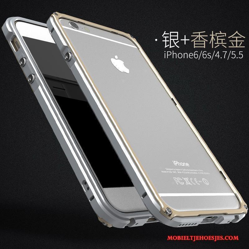 iPhone 6/6s Plus Hoesje Trend Doorzichtig Anti-fall Donkergroen Metaal All Inclusive Hoes