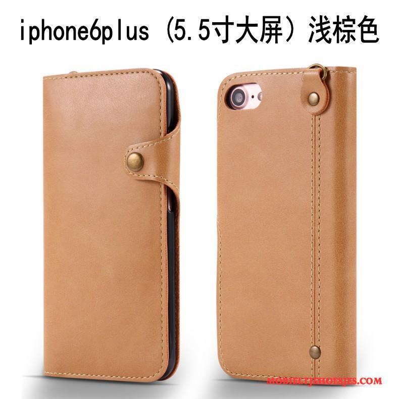 iPhone 6/6s Plus Leren Etui Zacht Hoesje Telefoon Hanger Siliconen Bescherming Anti-fall