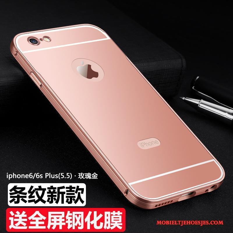 iPhone 6/6s Plus Omlijsting Hoesje Telefoon Metaal Anti-fall Nieuw Bescherming Rose Goud