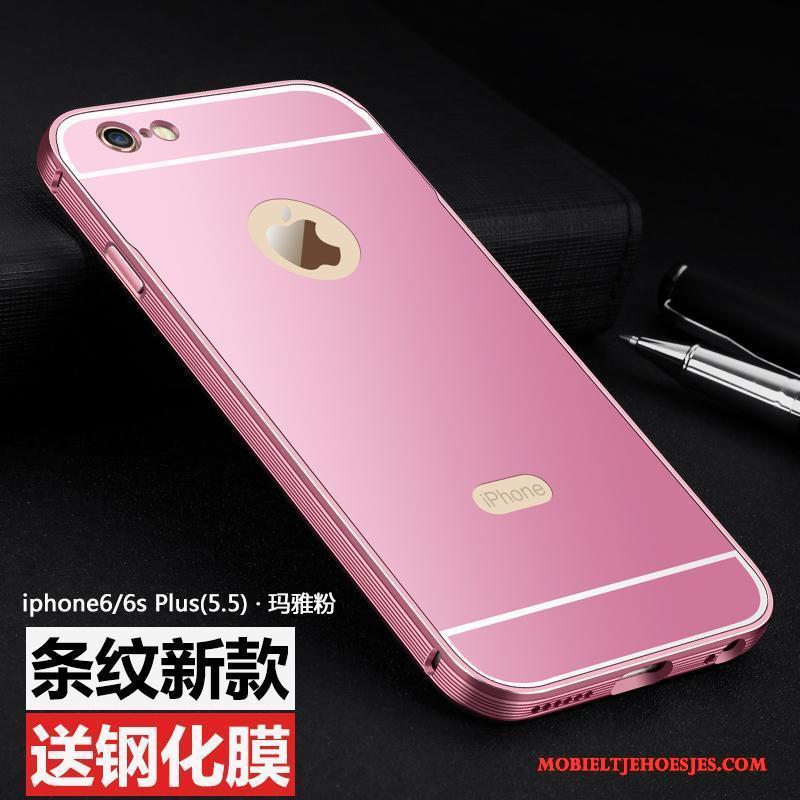 iPhone 6/6s Plus Omlijsting Hoesje Telefoon Metaal Anti-fall Nieuw Bescherming Rose Goud