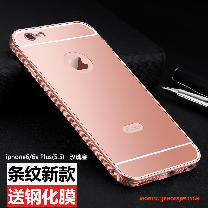 iPhone 6/6s Plus Omlijsting Hoesje Telefoon Metaal Anti-fall Nieuw Bescherming Rose Goud