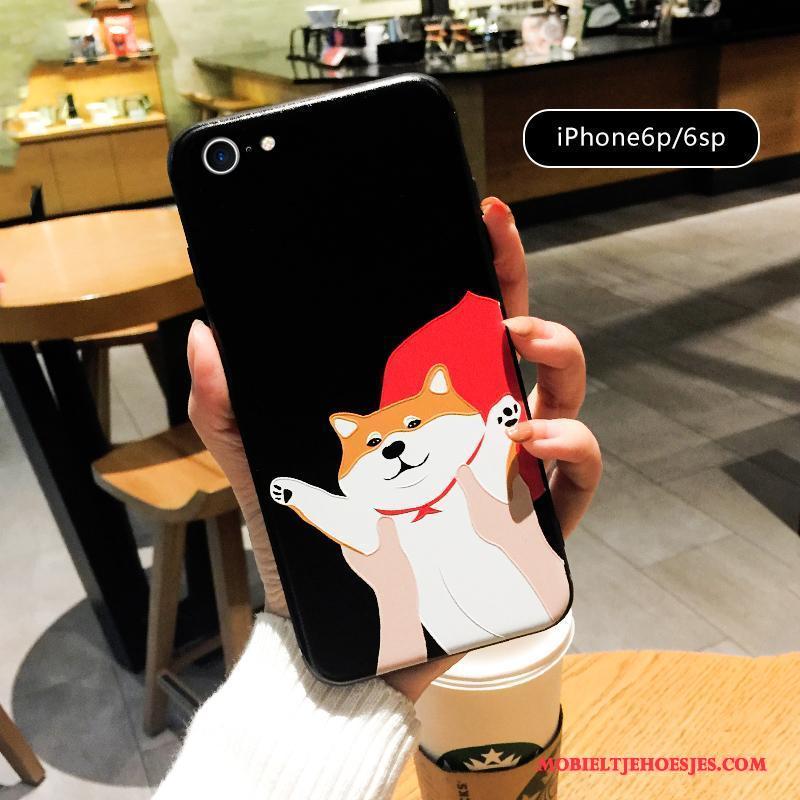 iPhone 6/6s Plus Reliëf Rood All Inclusive Hond Hoesje Telefoon Spotprent Lovers