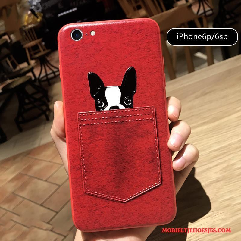 iPhone 6/6s Plus Reliëf Rood All Inclusive Hond Hoesje Telefoon Spotprent Lovers