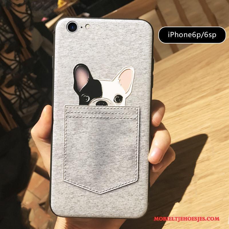 iPhone 6/6s Plus Reliëf Rood All Inclusive Hond Hoesje Telefoon Spotprent Lovers