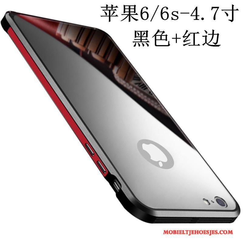 iPhone 6/6s Plus Rood Anti-fall Hard Hoesje Telefoon All Inclusive Metaal Dun
