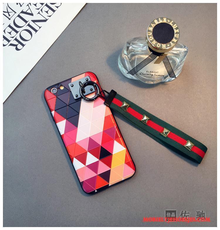 iPhone 6/6s Plus Rood Lovers Hoesje Telefoon Eenvoudige Hanger Trend Ruit