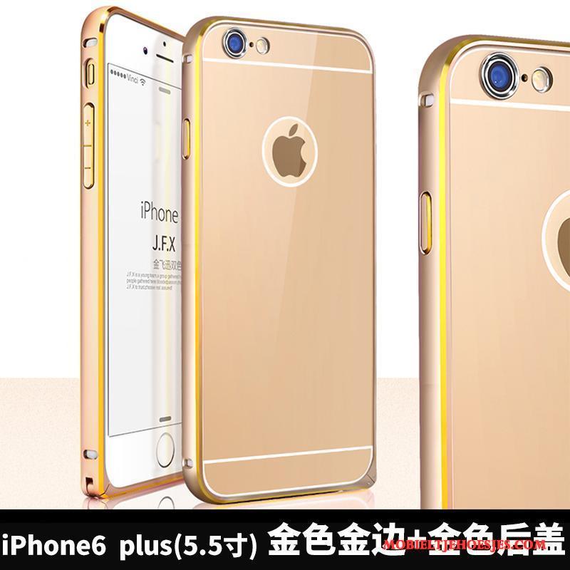 iPhone 6/6s Plus Rose Goud Legering Metaal Anti-fall Hoesje Telefoon Omlijsting All Inclusive