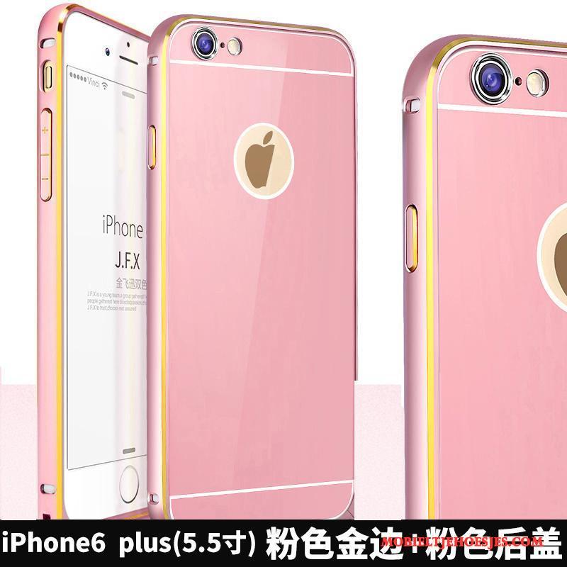 iPhone 6/6s Plus Rose Goud Legering Metaal Anti-fall Hoesje Telefoon Omlijsting All Inclusive