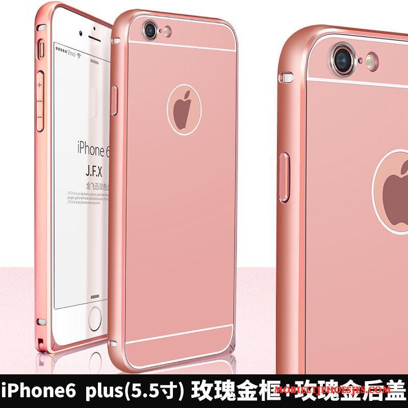 iPhone 6/6s Plus Rose Goud Legering Metaal Anti-fall Hoesje Telefoon Omlijsting All Inclusive
