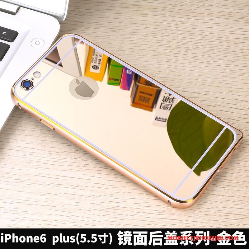 iPhone 6/6s Plus Rose Goud Legering Metaal Anti-fall Hoesje Telefoon Omlijsting All Inclusive