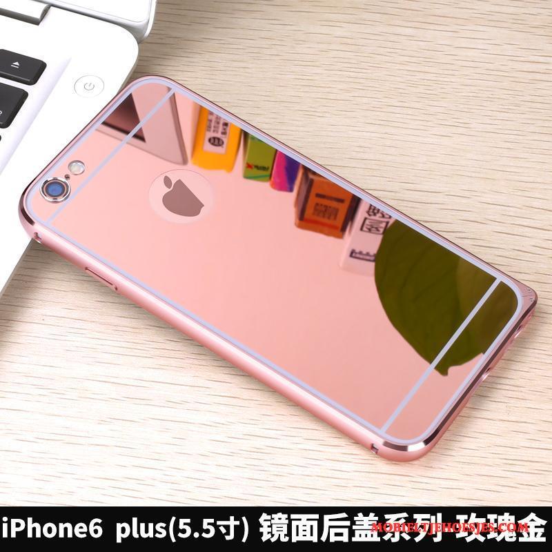 iPhone 6/6s Plus Rose Goud Legering Metaal Anti-fall Hoesje Telefoon Omlijsting All Inclusive