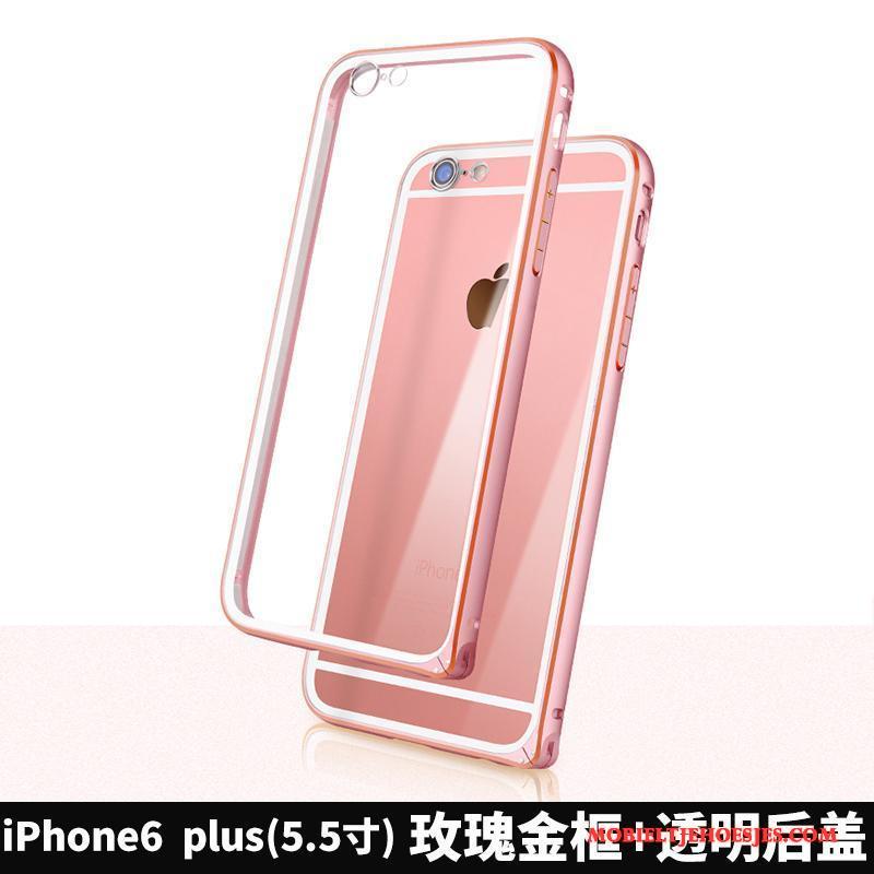 iPhone 6/6s Plus Rose Goud Legering Metaal Anti-fall Hoesje Telefoon Omlijsting All Inclusive