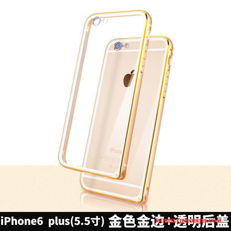 iPhone 6/6s Plus Rose Goud Legering Metaal Anti-fall Hoesje Telefoon Omlijsting All Inclusive