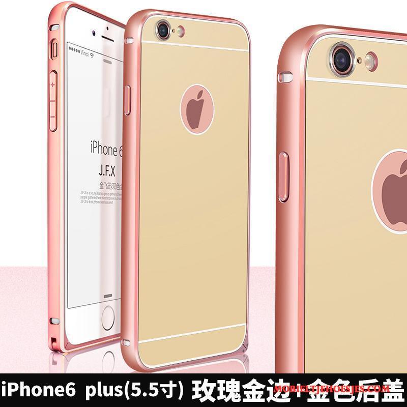 iPhone 6/6s Plus Rose Goud Legering Metaal Anti-fall Hoesje Telefoon Omlijsting All Inclusive