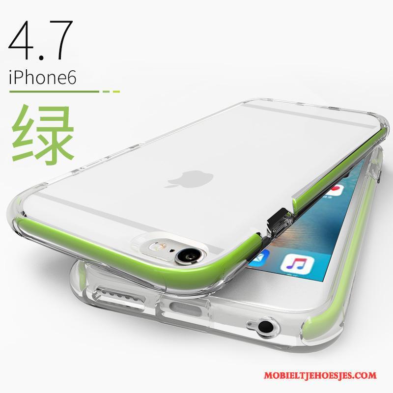 iPhone 6/6s Plus Schrobben Anti-fall Zacht Siliconen Hoesje Telefoon Groen All Inclusive