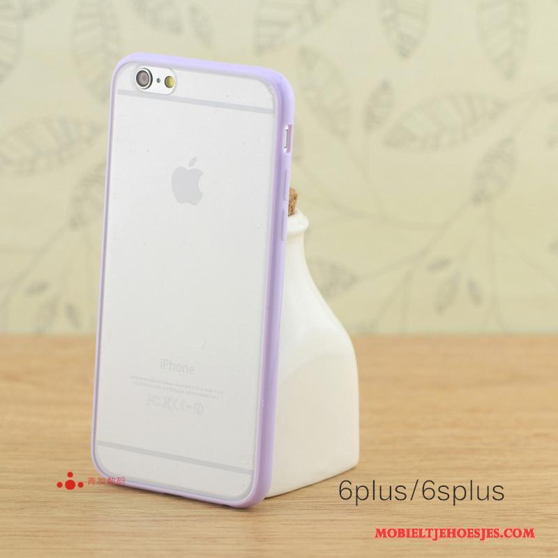 iPhone 6/6s Plus Schrobben Purper Patroon Bescherming Hoesje Telefoon Mini Vers