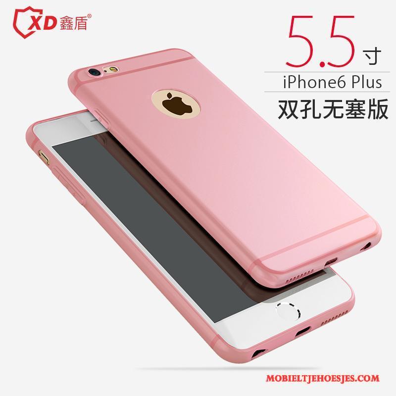 iPhone 6/6s Plus Siliconen Eenvoudige Geel Hoesje Telefoon All Inclusive Anti-fall Zacht