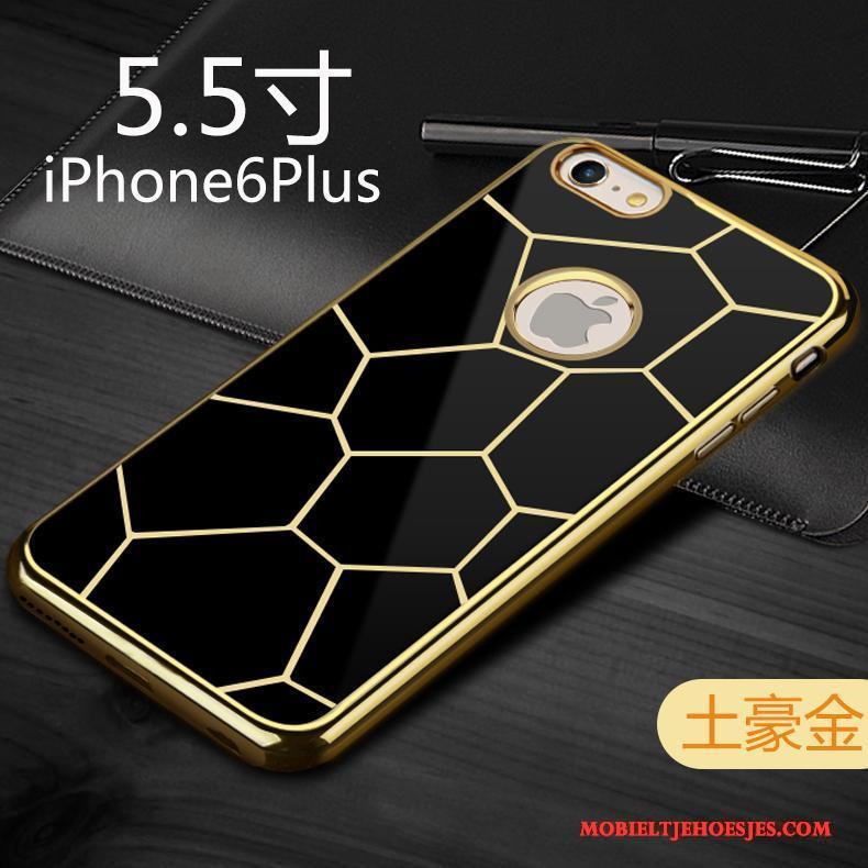 iPhone 6/6s Plus Siliconen Zacht Europa Hoesje Telefoon Zilver Zwart