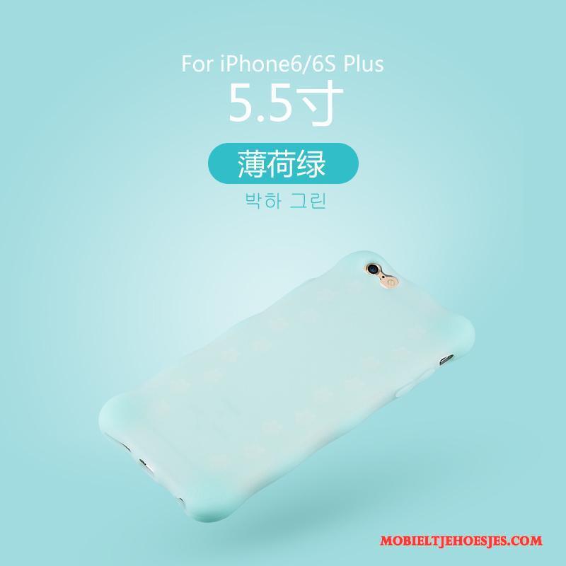 iPhone 6/6s Plus Trendy Merk Siliconen Roze Lichtende All Inclusive Hoesje Telefoon Anti-fall