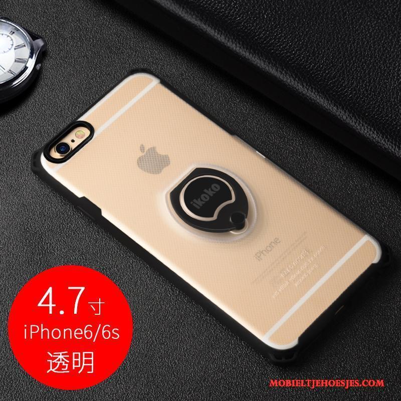 iPhone 6/6s Ring Anti-fall Rood Hoesje Telefoon Auto Magnetisch Siliconen