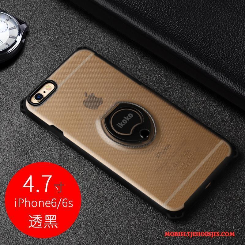 iPhone 6/6s Ring Anti-fall Rood Hoesje Telefoon Auto Magnetisch Siliconen