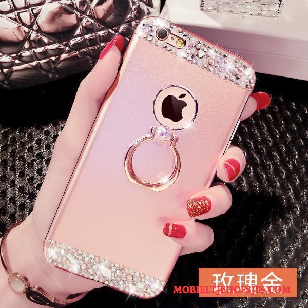 iPhone 6/6s Ring Luxe Rood Hoesje Telefoon Ondersteuning Anti-fall Met Strass