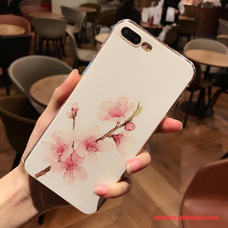 iPhone 6/6s Vintage Zacht Bloemen Trend Siliconen Hoes Hoesje Telefoon