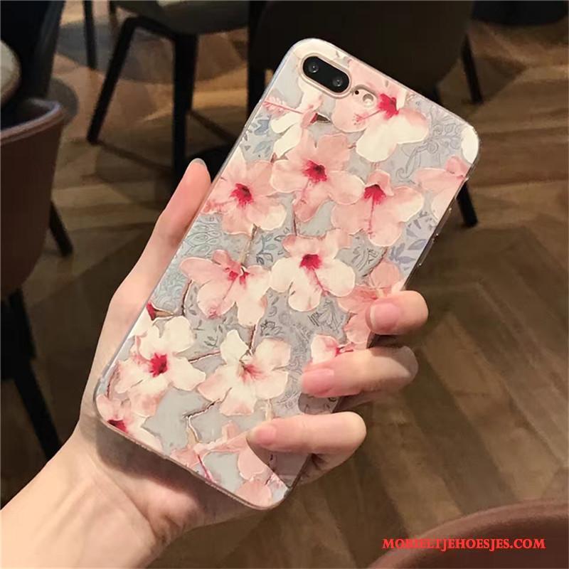 iPhone 6/6s Vintage Zacht Bloemen Trend Siliconen Hoes Hoesje Telefoon