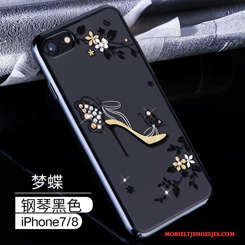 iPhone 7 Bescherming Hoesje Telefoon Anti-fall Goud Hard Luxe Met Strass