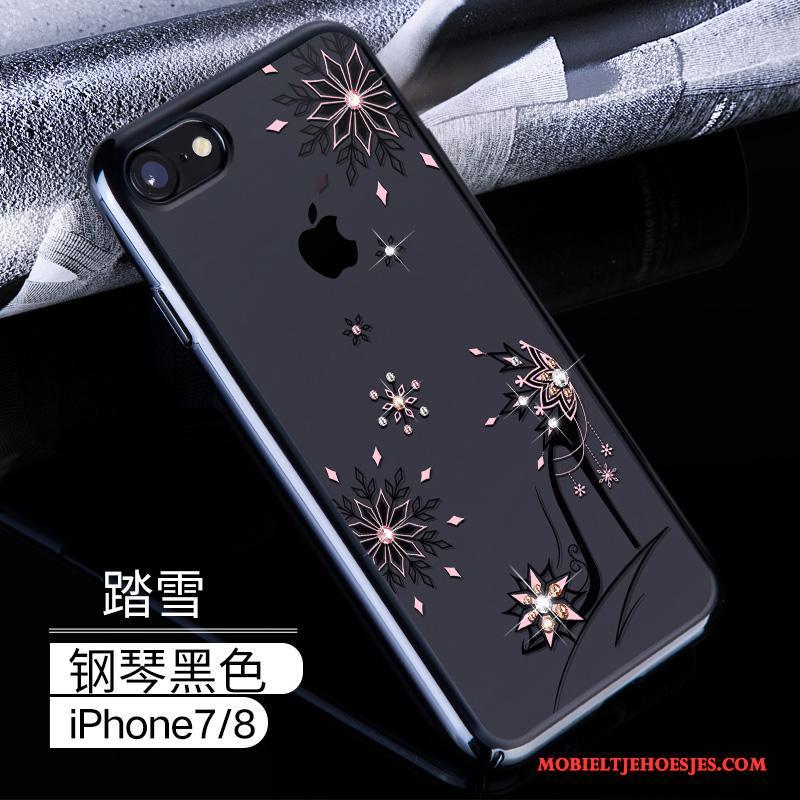 iPhone 7 Bescherming Hoesje Telefoon Anti-fall Goud Hard Luxe Met Strass