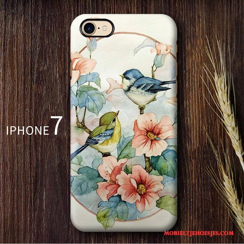 iPhone 7 Hard Chinese Stijl Wit Anti-fall Kunst Vintage Hoesje