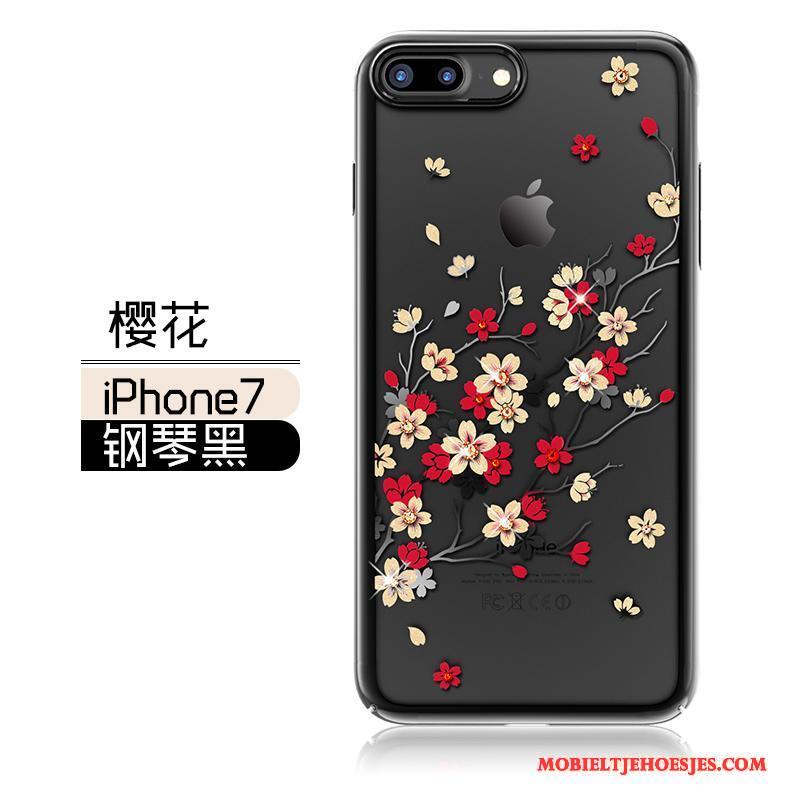 iPhone 7 Hoes Goud Rood Elegante All Inclusive Hoesje Telefoon Anti-fall
