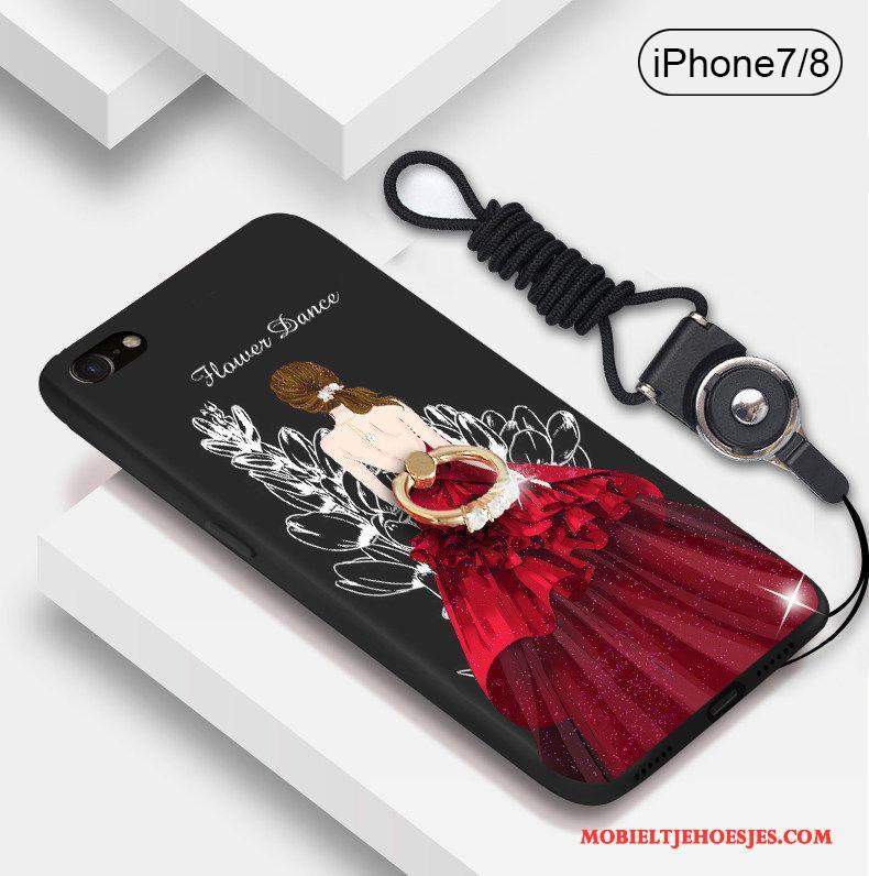 iPhone 7 Hoes Hoesje Telefoon Nieuw Trendy Merk Siliconen All Inclusive Rood