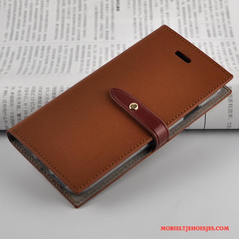 iPhone 7 Hoesje Folio Trend Wijnrood All Inclusive Leren Etui Zacht Bescherming