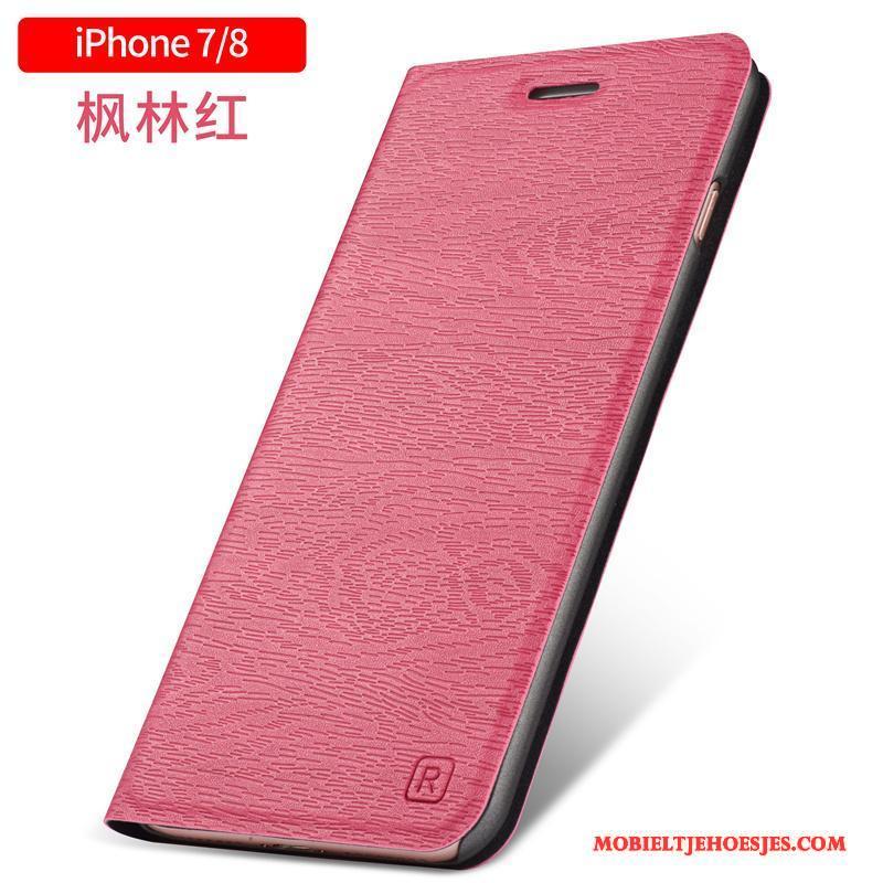 iPhone 7 Hoesje Leren Etui Zwart Anti-fall Bescherming All Inclusive Clamshell Trend