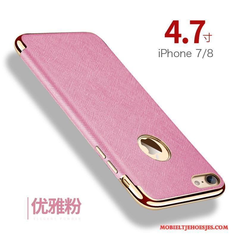 iPhone 7 Hoesje Rood Leer All Inclusive Hoes Kwaliteit Bescherming Trend