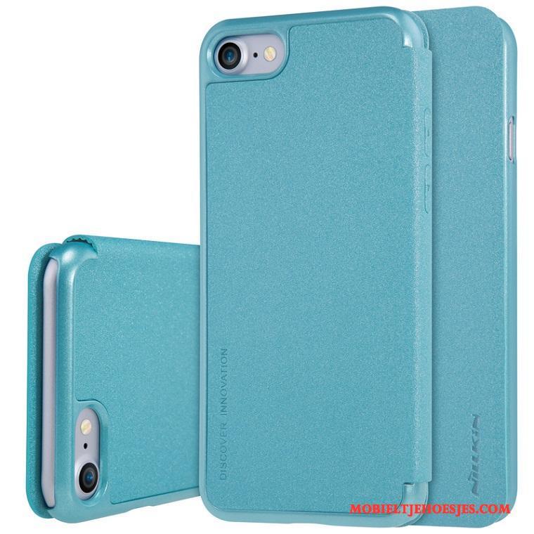 iPhone 7 Hoesje Telefoon Leren Etui Mobiele Telefoon Rose Goud Folio Bescherming