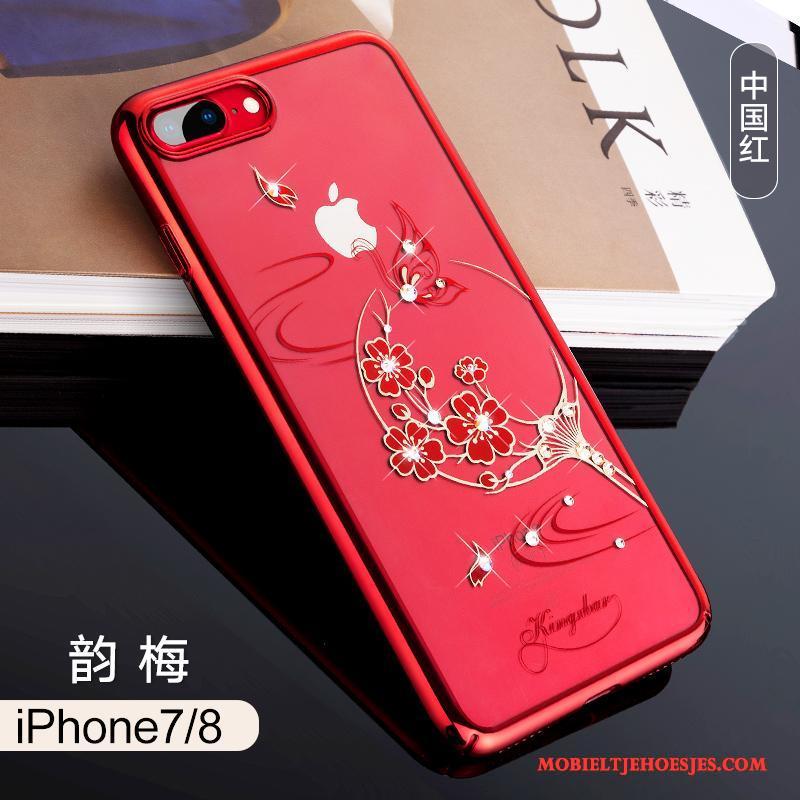 iPhone 7 Hoesje Telefoon Luxe Rood All Inclusive Doorzichtig