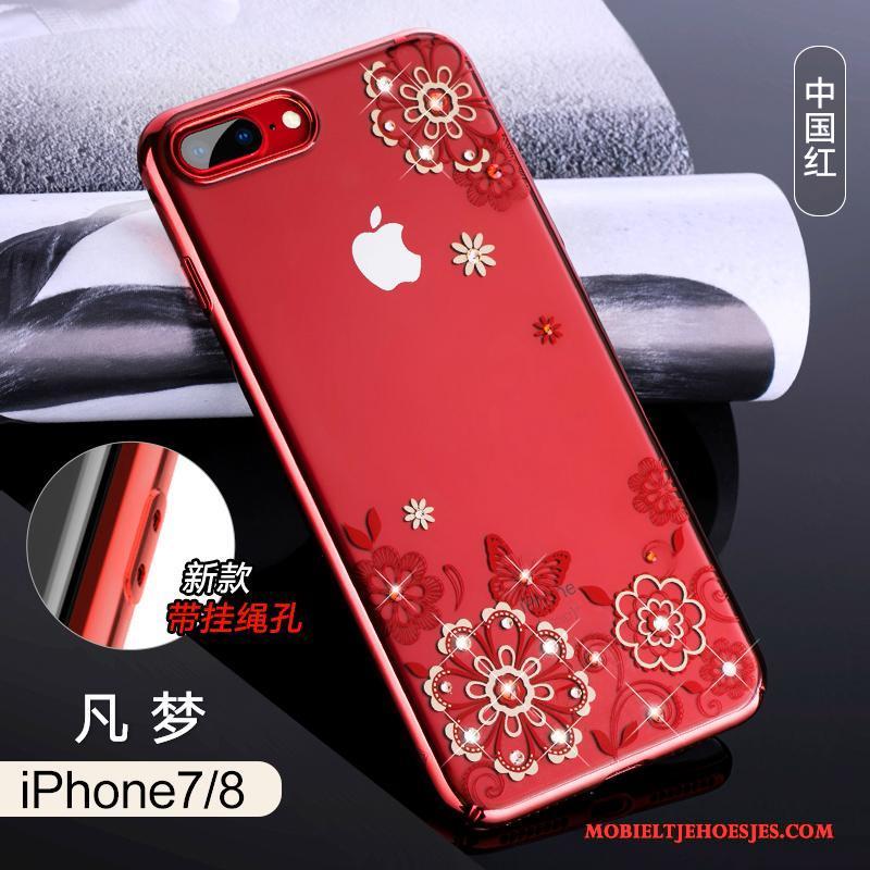 iPhone 7 Hoesje Telefoon Luxe Rood All Inclusive Doorzichtig
