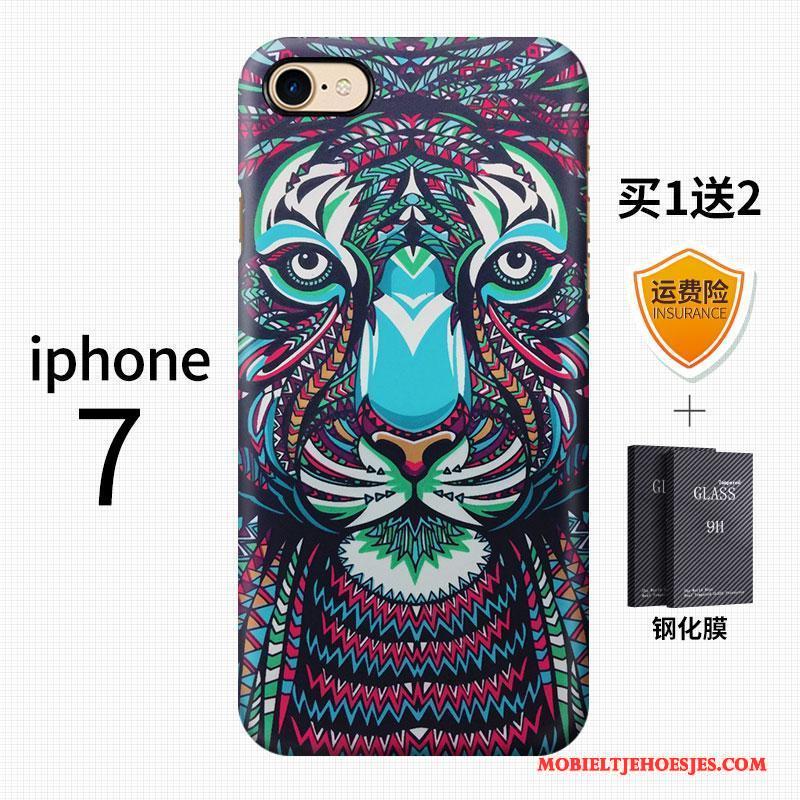 iPhone 7 Kleur Kunst Schrobben Anti-fall Hoesje Telefoon Trend Chinese Stijl