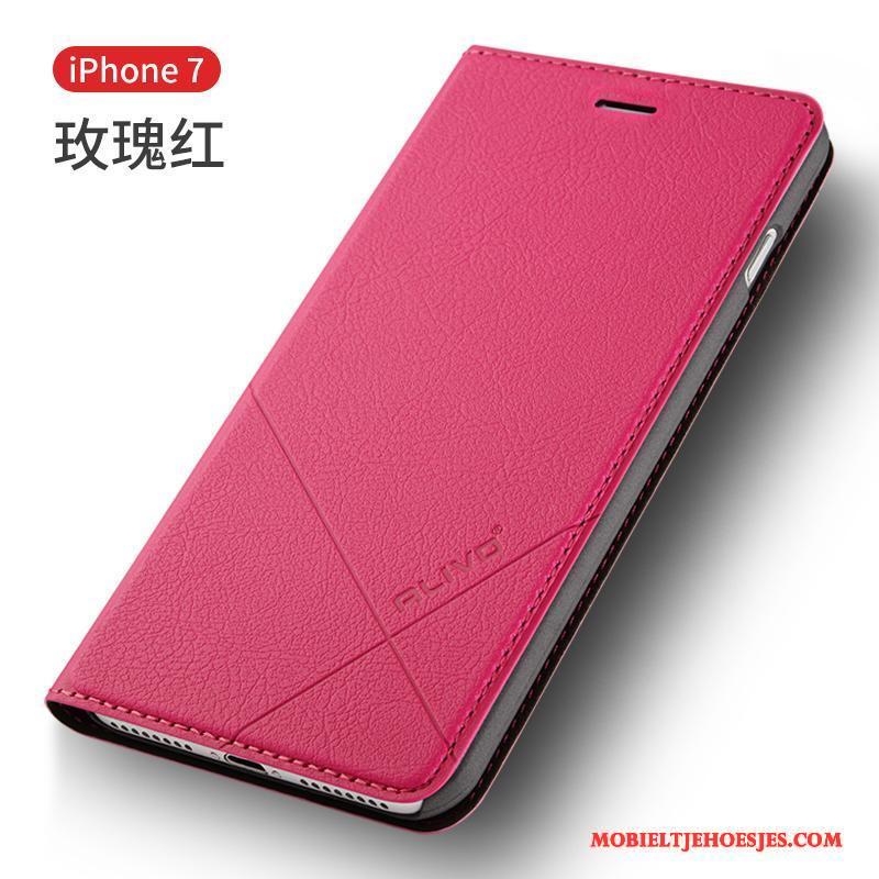 iPhone 7 Leren Etui Bescherming Hoes Anti-fall Folio Hoesje Telefoon