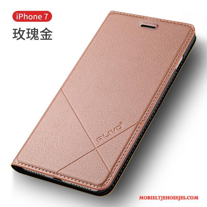 iPhone 7 Leren Etui Bescherming Hoes Anti-fall Folio Hoesje Telefoon