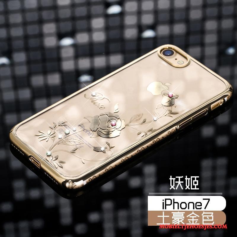 iPhone 7 Met Strass Nieuw All Inclusive Goud Hoesje Telefoon Anti-fall