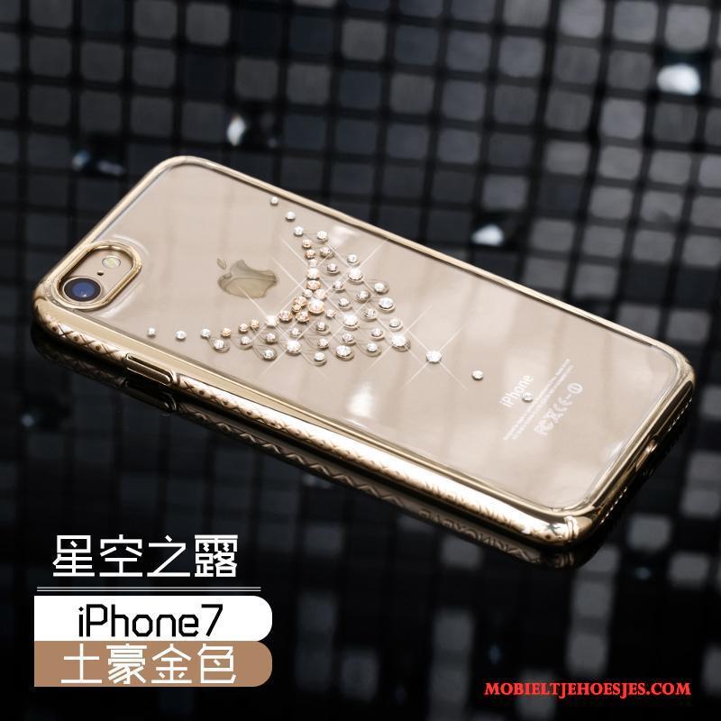 iPhone 7 Met Strass Nieuw All Inclusive Goud Hoesje Telefoon Anti-fall