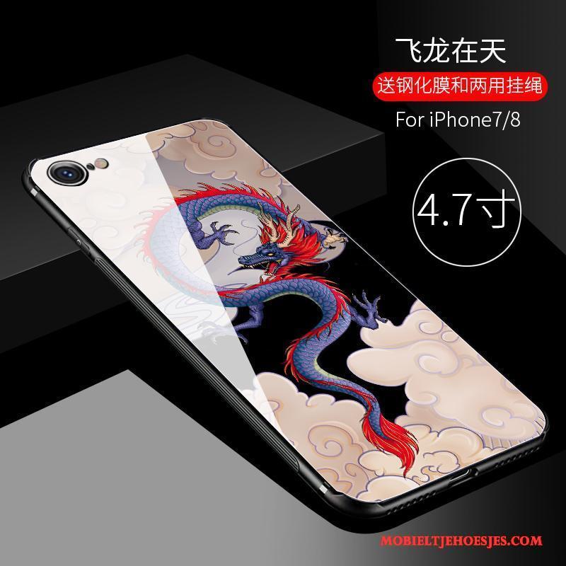 iPhone 7 Original Zwart Anti-fall Nieuw Hoesje Telefoon Chinese Stijl Glas