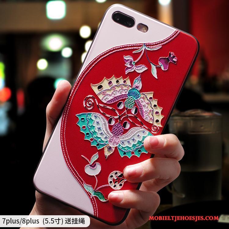 iPhone 7 Plus Chinese Stijl Persoonlijk All Inclusive Scheppend Hoesje Telefoon Siliconen Anti-fall