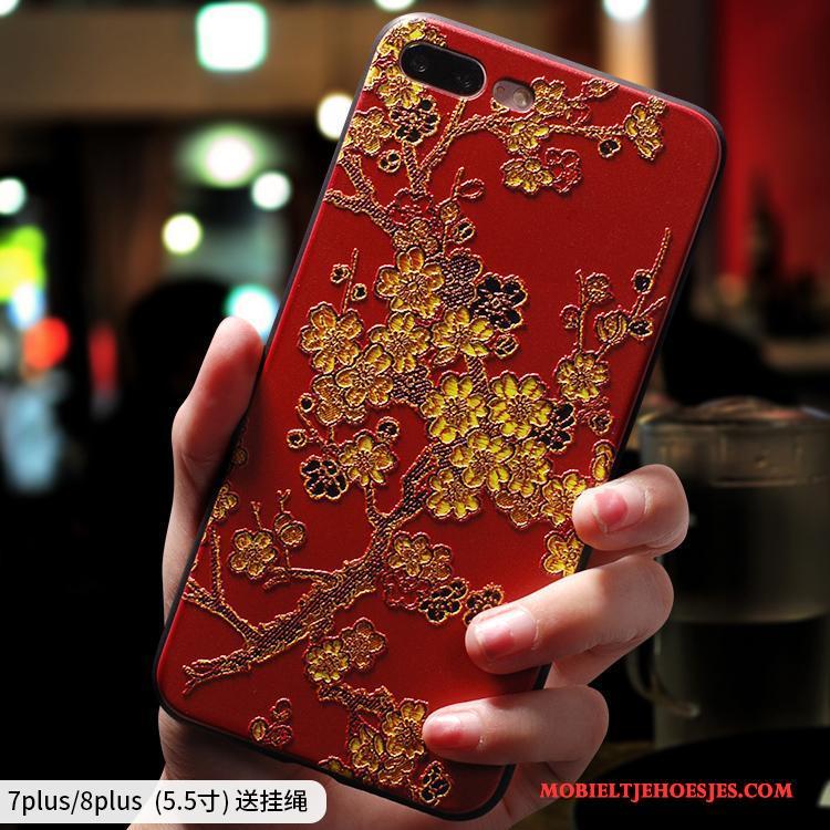 iPhone 7 Plus Chinese Stijl Persoonlijk All Inclusive Scheppend Hoesje Telefoon Siliconen Anti-fall