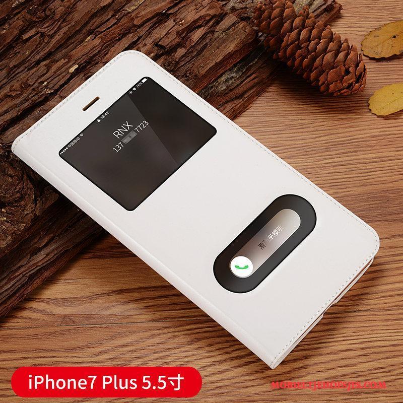 iPhone 7 Plus Clamshell Bescherming Mobiele Telefoon Blauw Hoesje Telefoon Leren Etui
