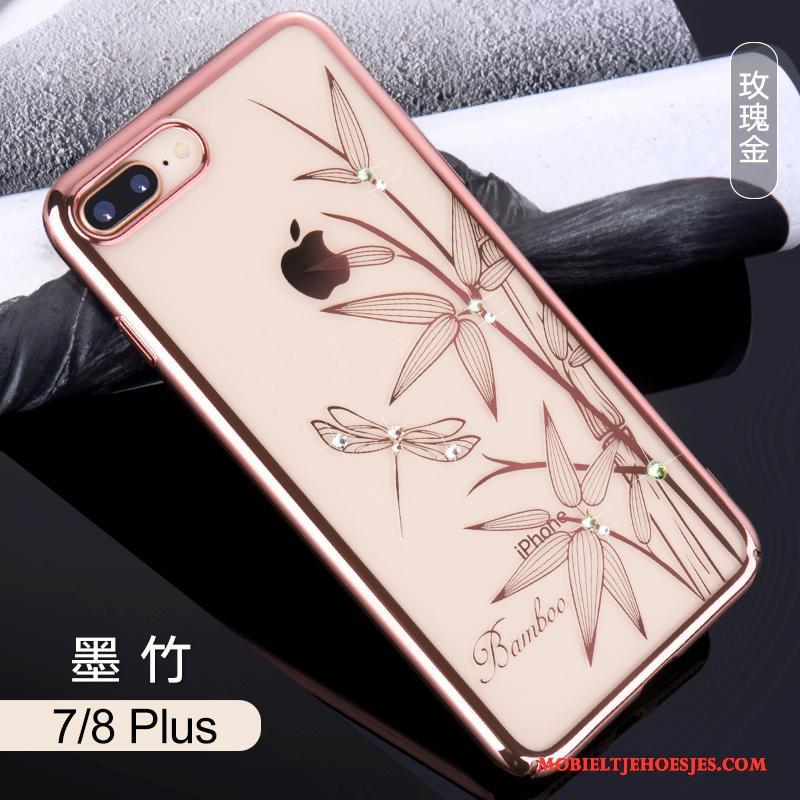 iPhone 7 Plus Elegante Hoes Met Strass Hoesje Telefoon Goud Luxe Nieuw